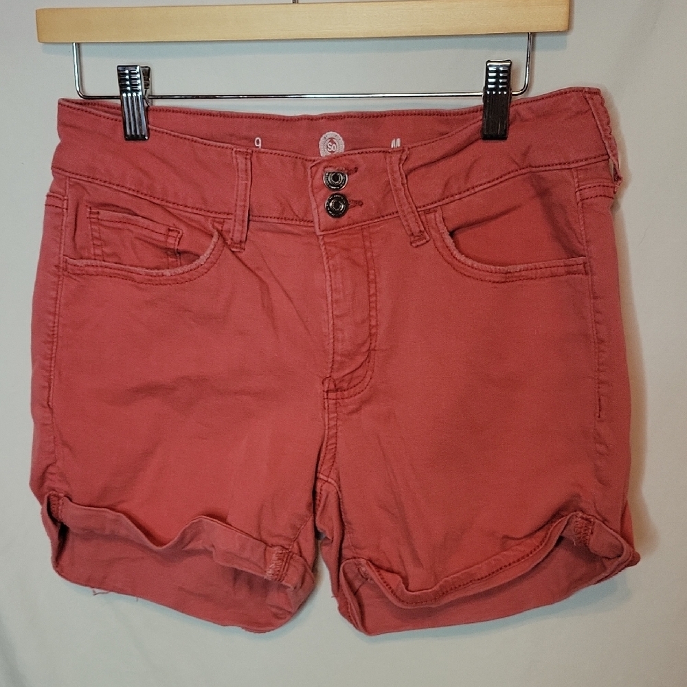 SO Orange Bermuda Shorts Casual Denim Style